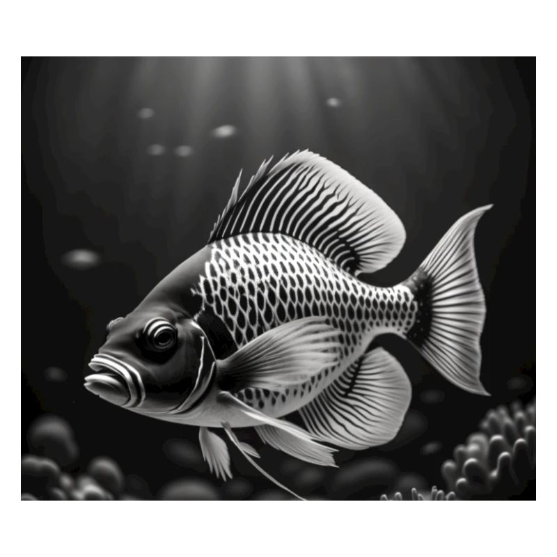 Poisson fish noir