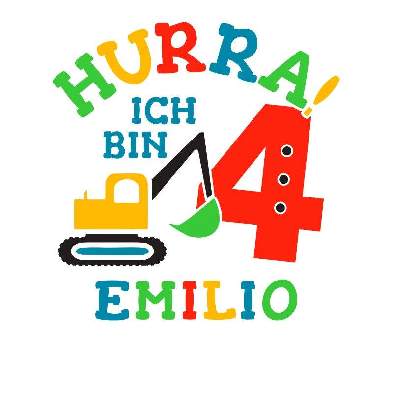 Name Emilio 4. Geburtstag Personalisiert