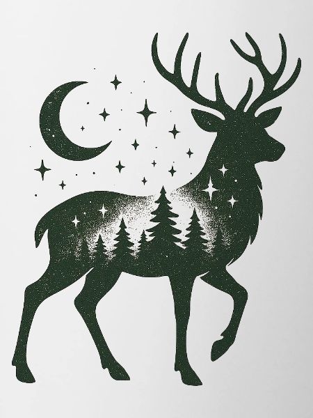 Sternenwald Hirsch Silhouette