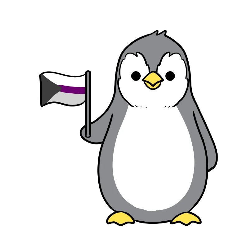 Pingouin Demisexual Pride Drapeau