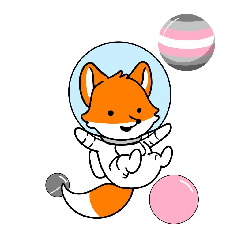 Fox Astronaut Demigirl Pride
