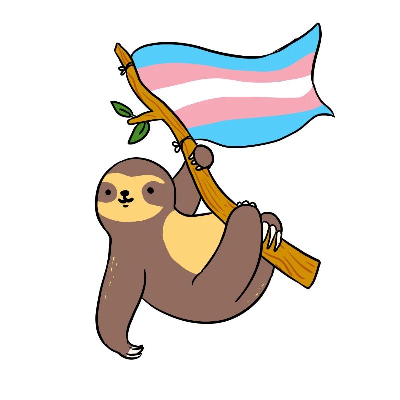 Trans Pride Sloth