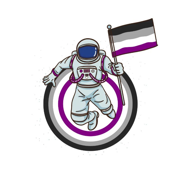 Astronaute avec le drapeau Ace Pride