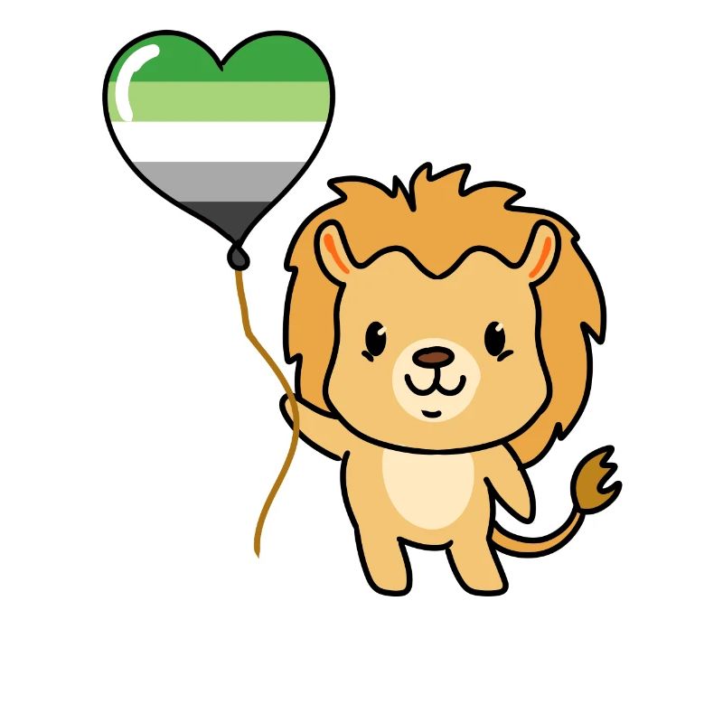 Lion Balloon Aromantic Pride