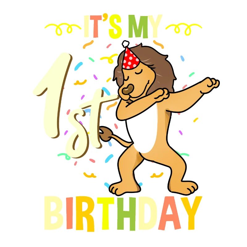 C’est mon 1er anniversaire Dabbing Lion