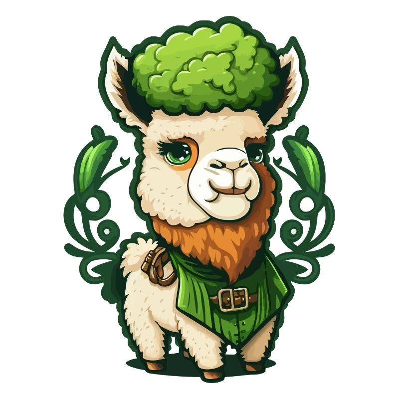 Doux Lama de la Saint-Patrick