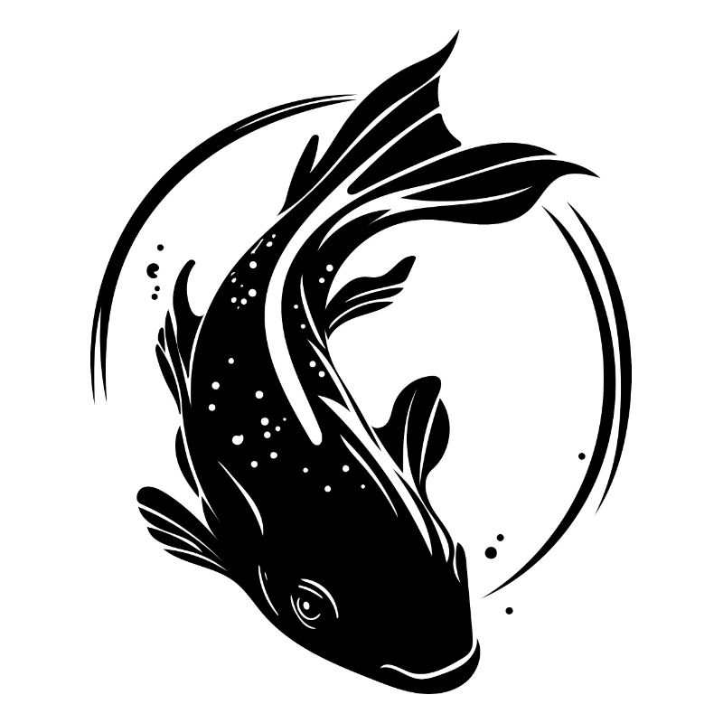 Koi Carp - cute vintage carp fish
