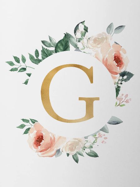 G Monogram Green, Pastel, Wreath