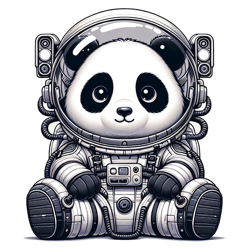 Cute Panda Astronaut