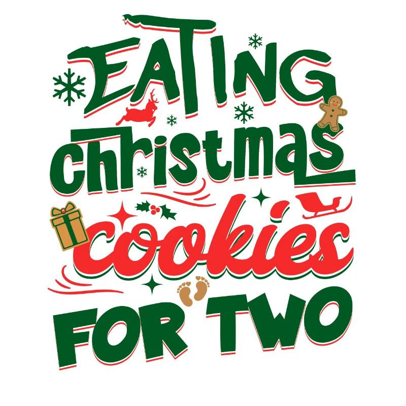 Manger des biscuits de Noël pour deux drôles de maternité