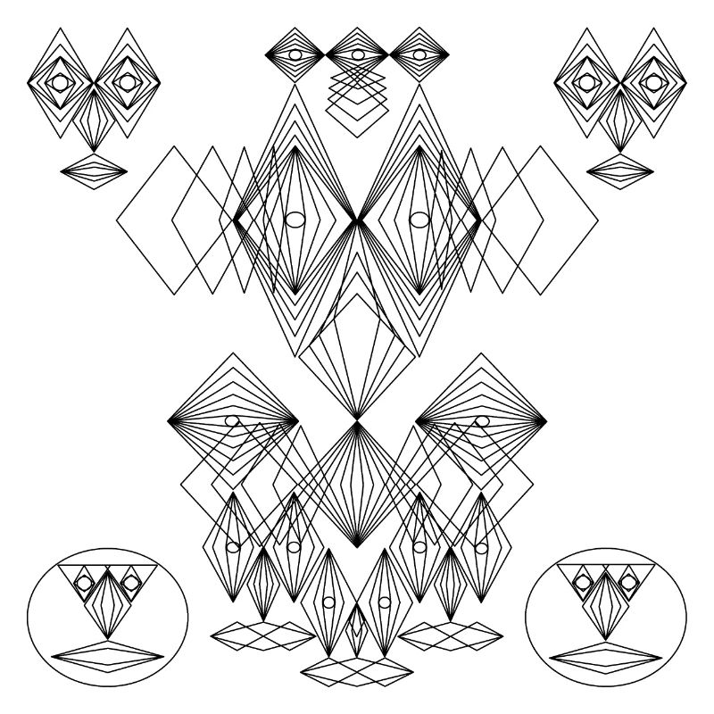 Abstraktes Design:Crazy Faces Art