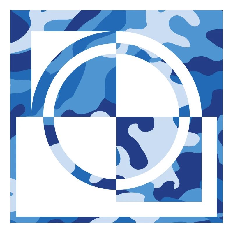 camouflage bleu