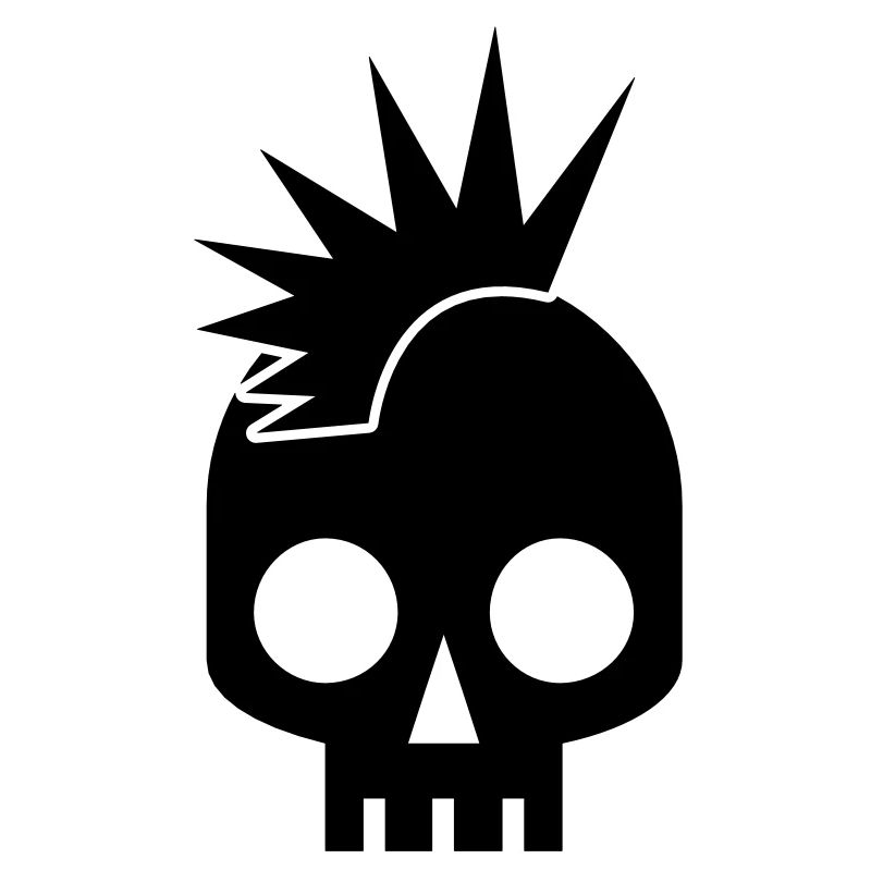 PUNK BABY skull with mohawk