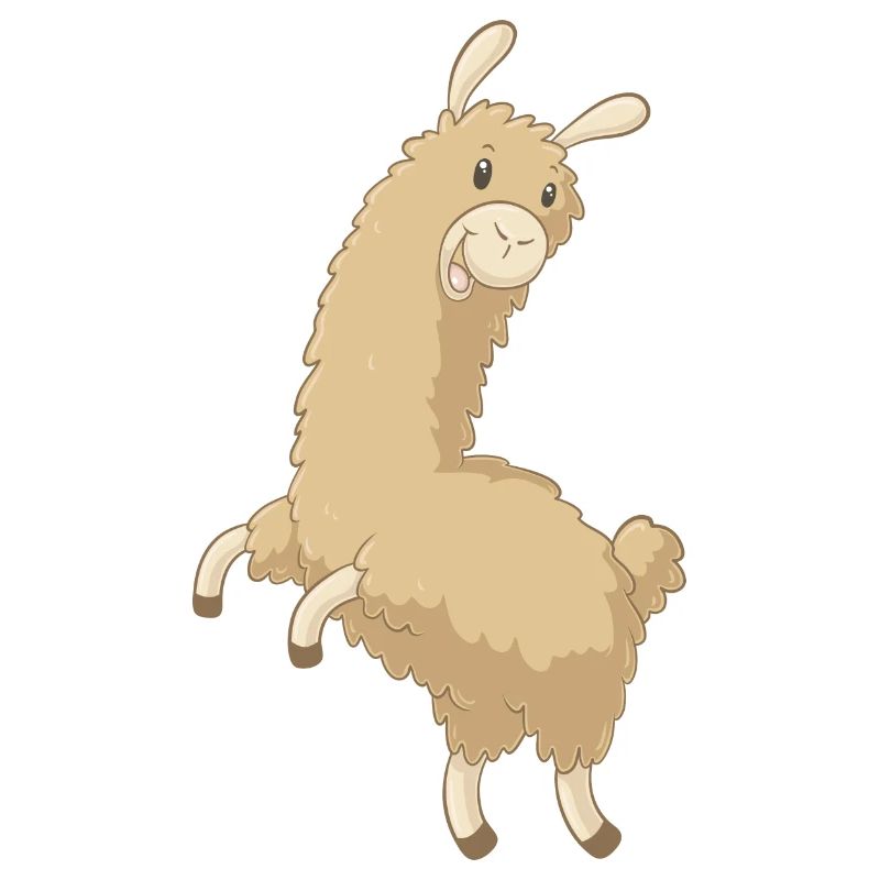 Springendes Comic Alpaka