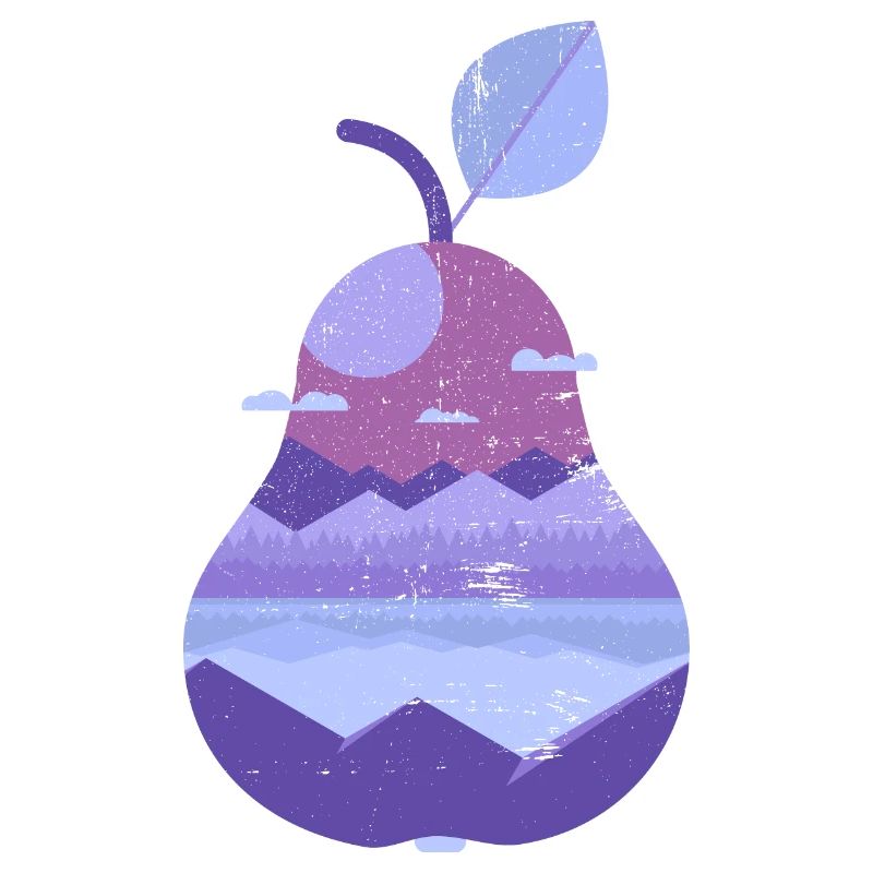 Vintage panoramic pear
