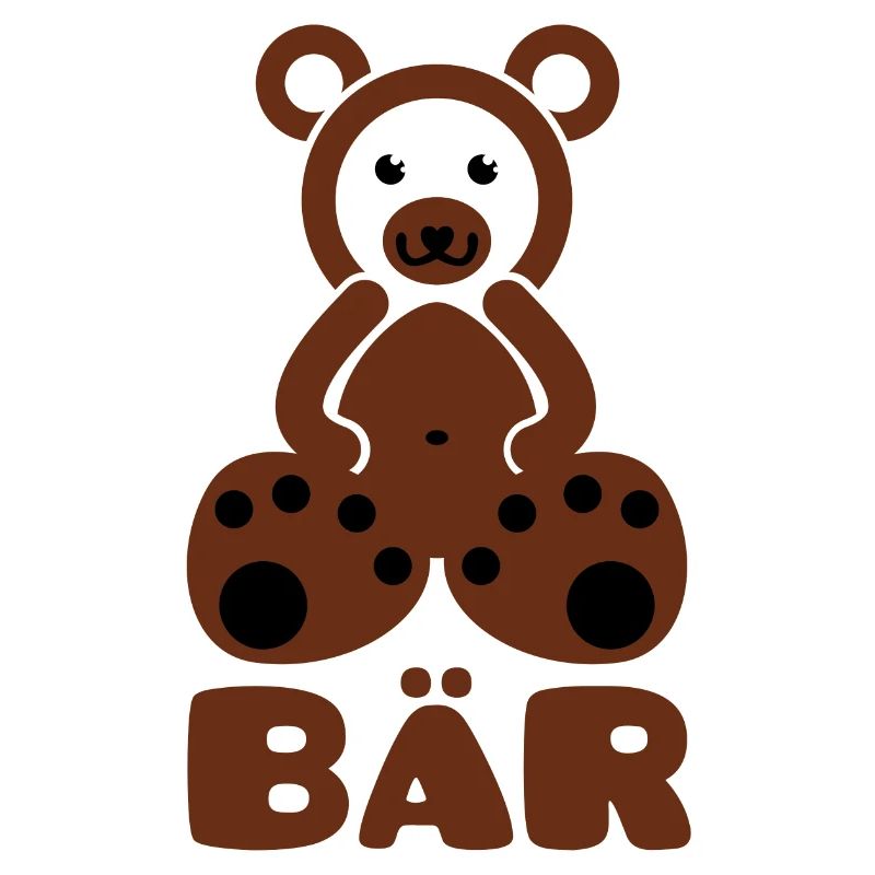 Ein Bär mit Text