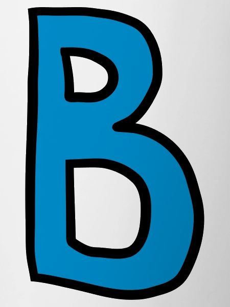 Letter B comic cartoon