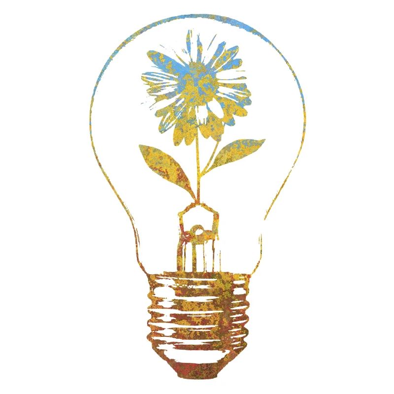 lampe et fleur