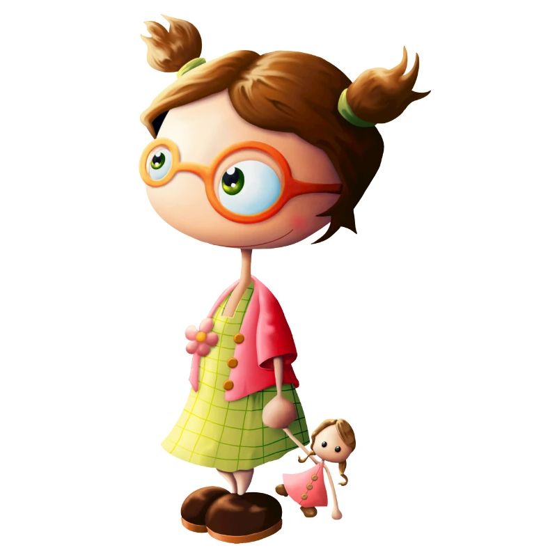 kleines Mädchen mit Brille