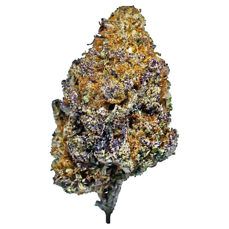 Cannabis Blüten Head Bud Polygon Design 420 / 710