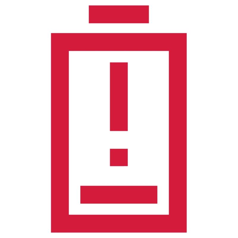 Warning Exclamation Point Battery Empty