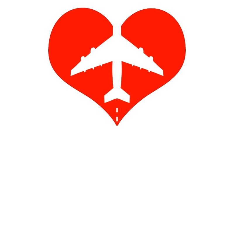 Airplane Pilot Fly Heart Destination I Gift
