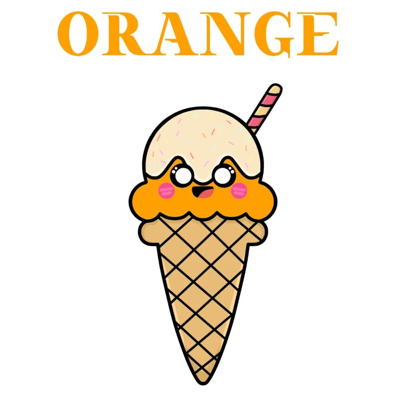 Eis Orange süß Geschenkidee