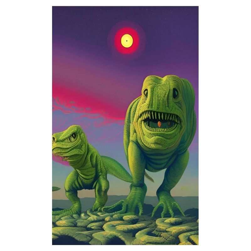 Creepy Horror Comic Alien on a strange planet