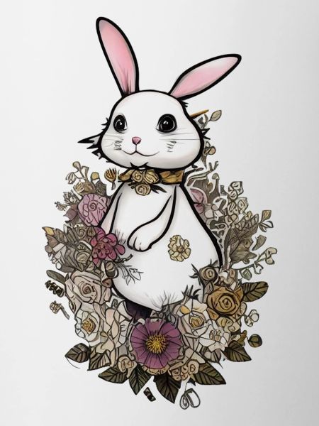 Cute Easter in the Flowers