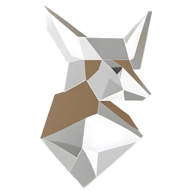 Abstract Shaped Fox Head
