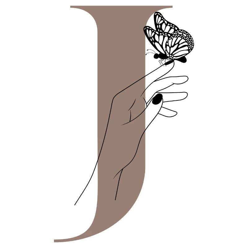 Letter J Magic Butterfly