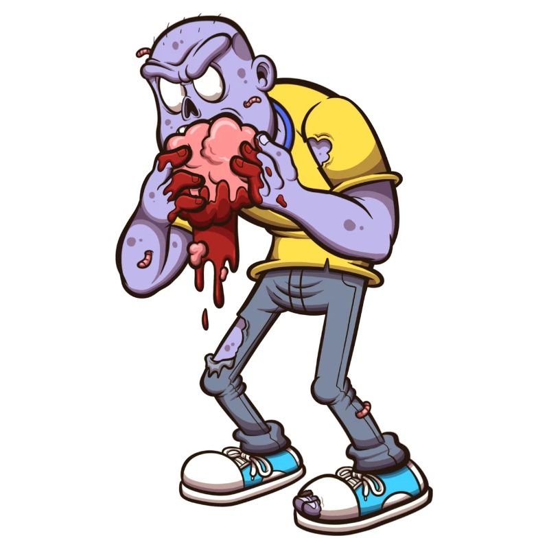 Zombie mangeant le cerveau