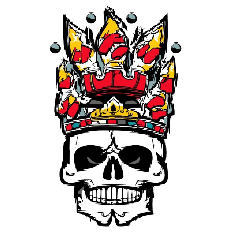 Totenkopf mit Krone