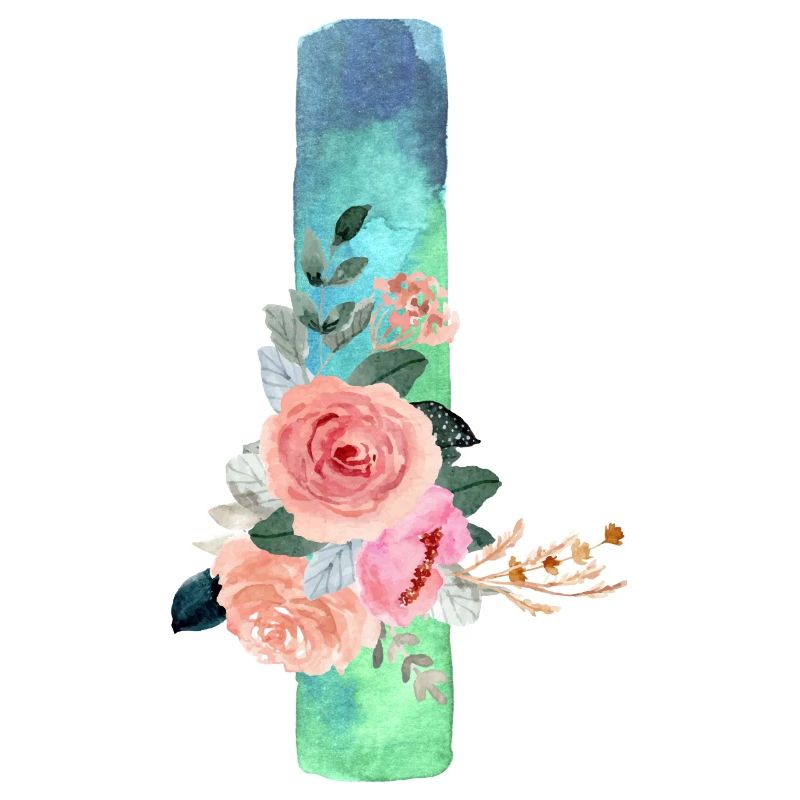 Buchstabe I Aquarell