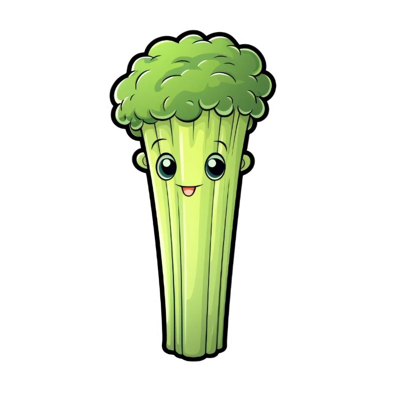 Staudensellerie oder Stangensellerie Kawaii