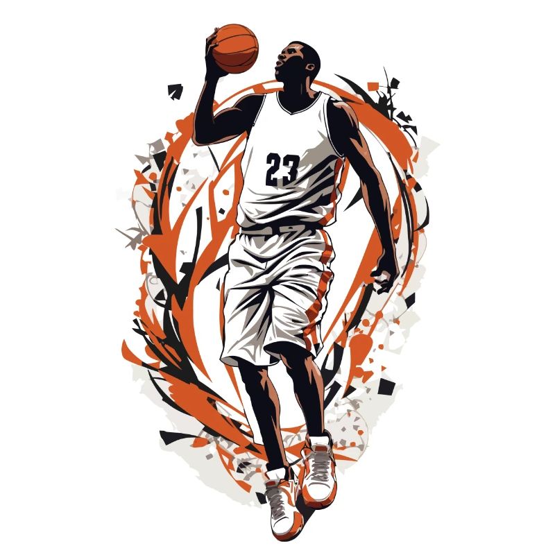 Dynamic Basketball Free Throw Basketball Player