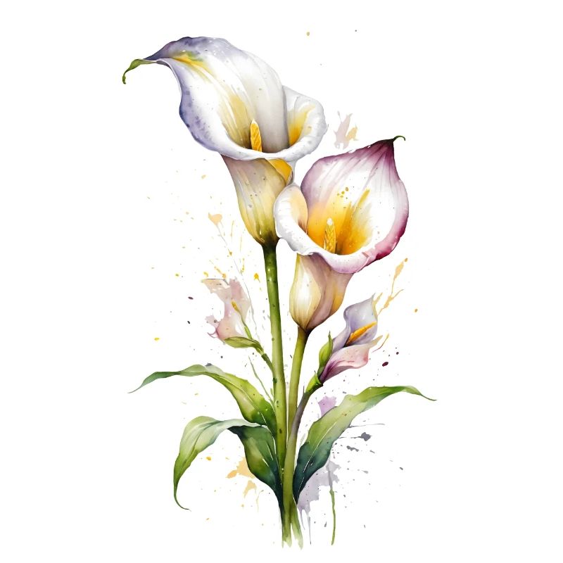 Watercolor Elegance: The Calla Lily
