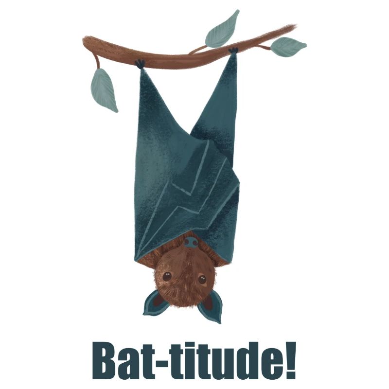 Bat-titude!, Halloween Bat, Attitude, Bats.