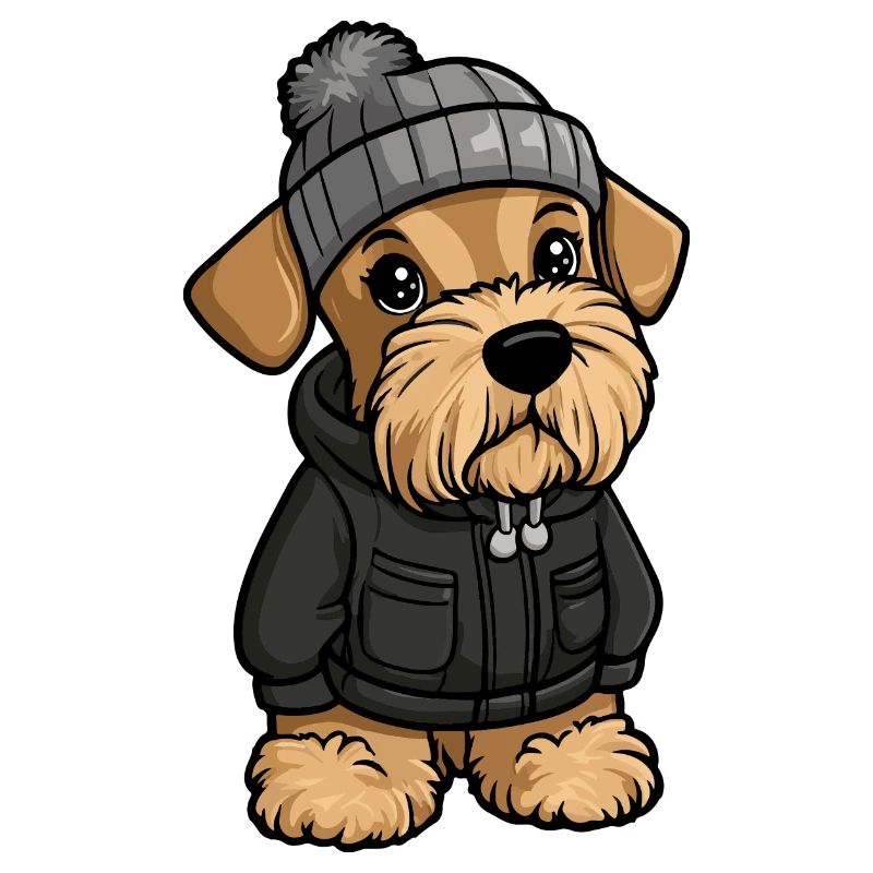 Airedale Terrier Chien Hiver