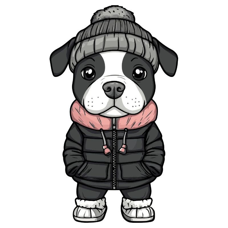 Pit Terrier Chien Hiver