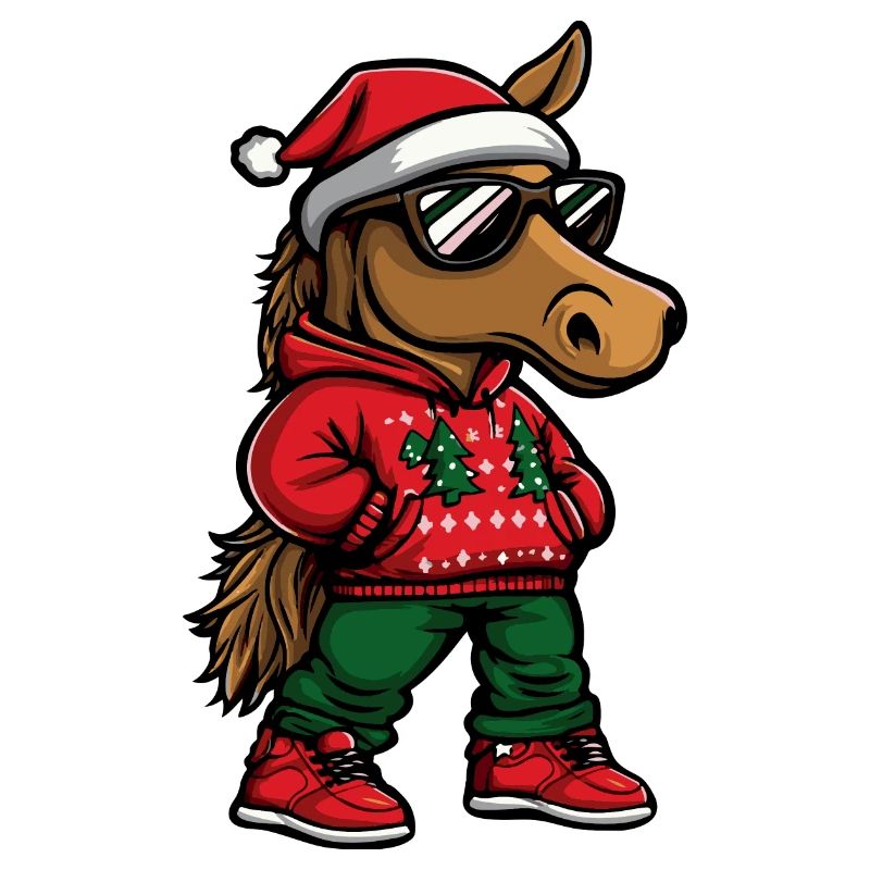 Cheval Noël Bande dessinée Cool