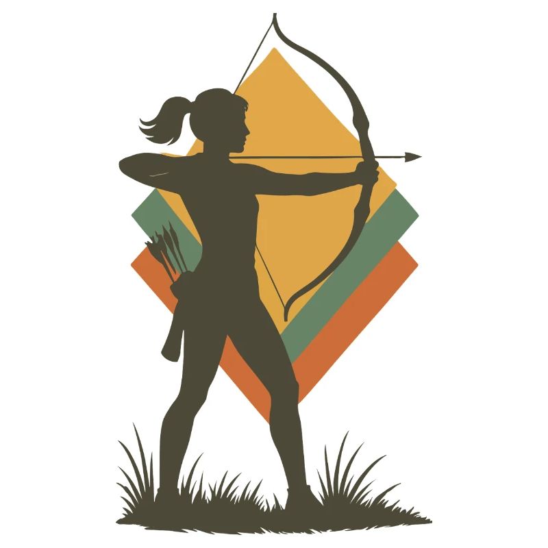 tir à l'arc, cible, silhouette d'archer