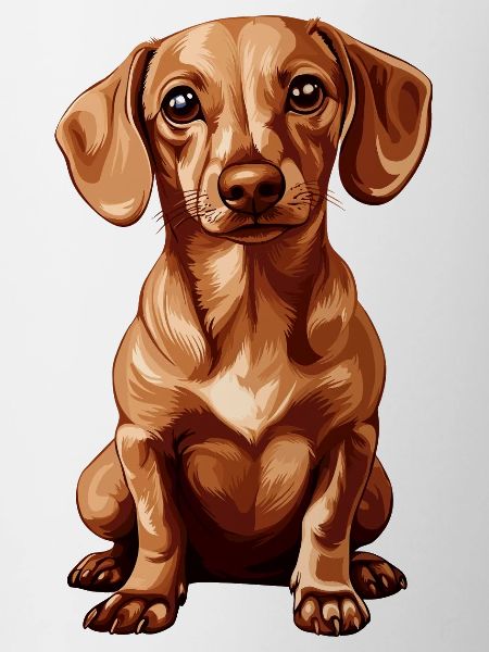Cute dachshund with big eyes