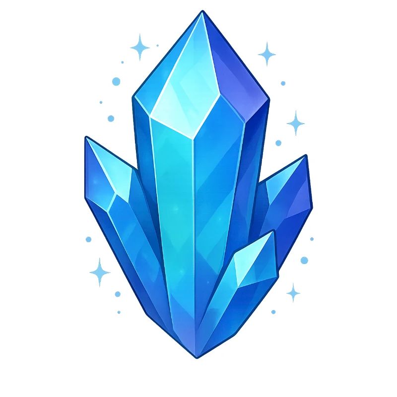 Blue Crystal Cluster