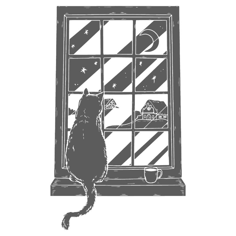 Café de chat Art graphique