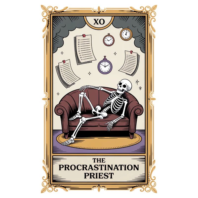 The Procrastination Priest Procrastinator Skeleton
