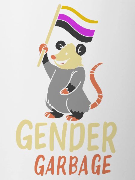 Gender Is Garbage Pride Opossum Design