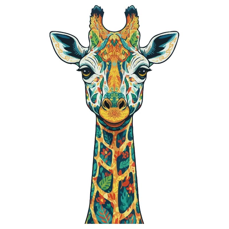 Bunte Giraffen-Kunstdrucke