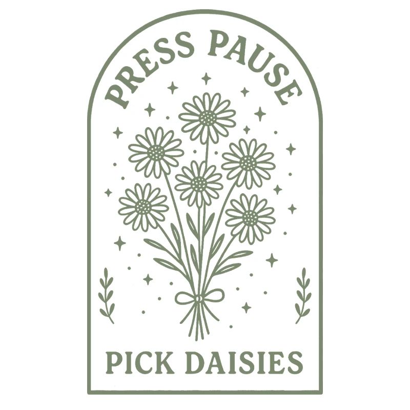 Pause machen und Blumen pfücken