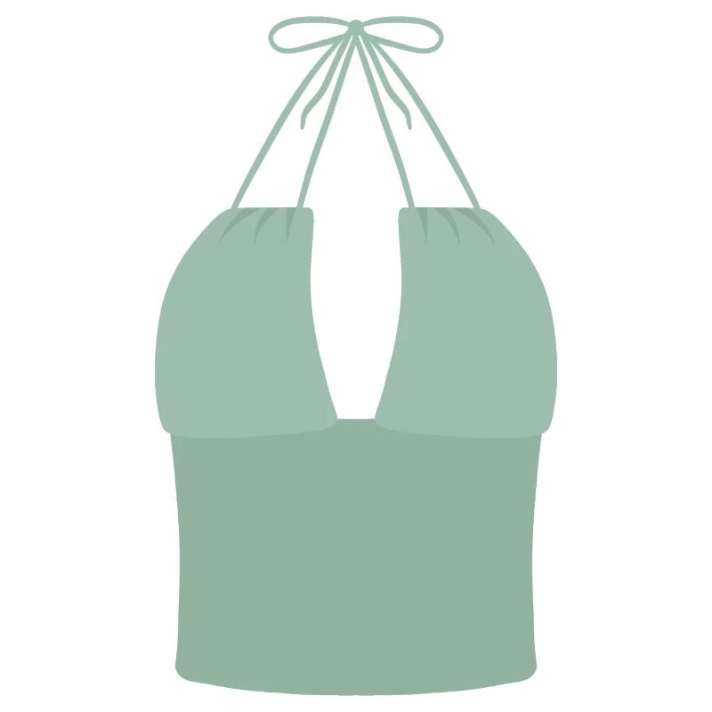 Mint Halter Bikini-Oberteil